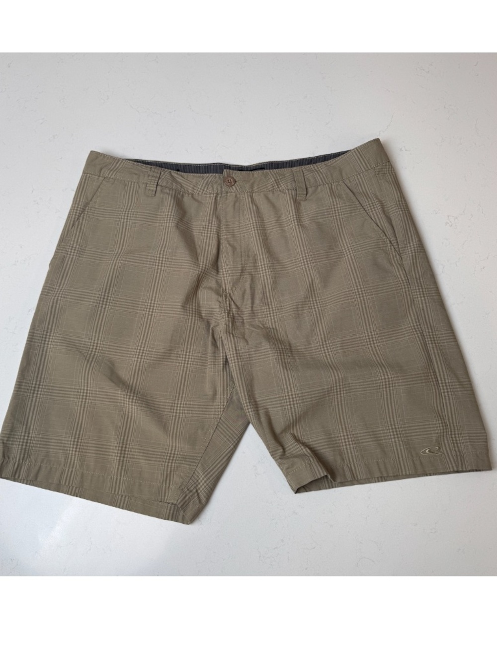 O'Neill Men's Plaid Tan Shorts